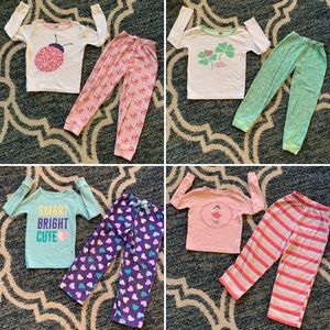 Lot Vguc 4T 5T PJ sets Girls Carters Crazy 8 Circo